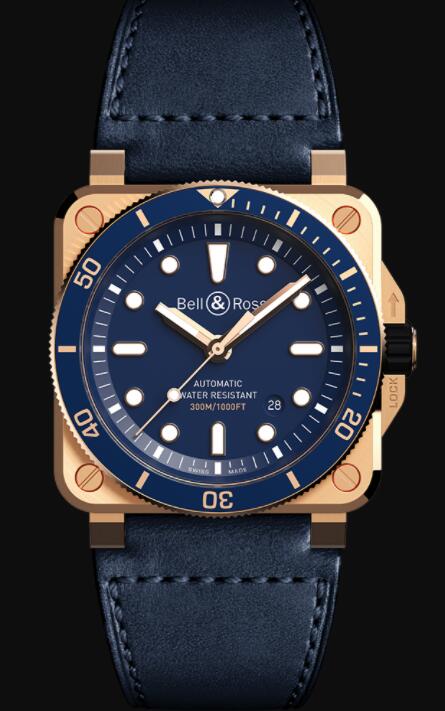 Bell & Ross BR 03-92 DIVER BLUE BRONZE BR0392-D-LU-BR/SCA Replica watch